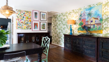 photo of an art-filled home in the Del Mar neighborhood in Corpus Christi