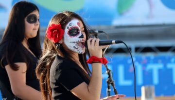 Chicas Rock performs at Dia de Los Muertos in Corpus Christi, Texas - arts and entertainment near me