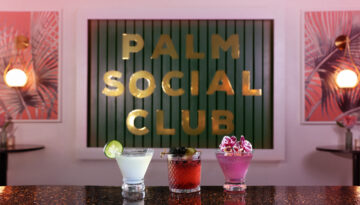 Variety of cocktails at the Palm Social Club