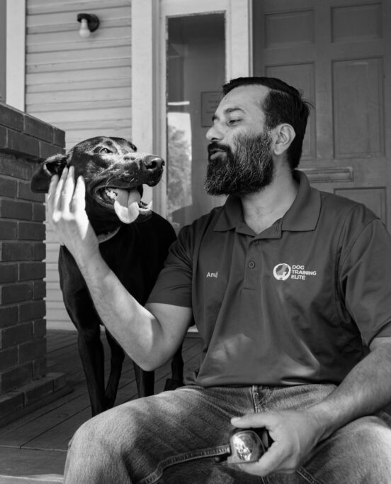 photo of Anuj Kainth of Dog Training Elite and his service dog
