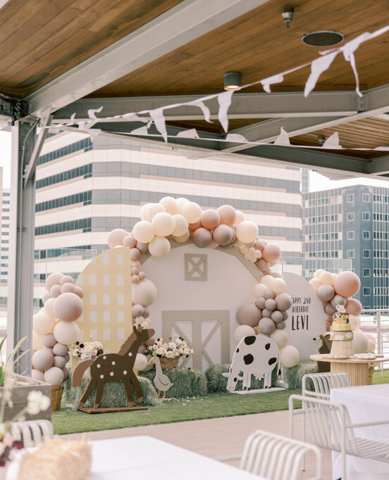The rooftop setting at The Beacon provided a picturesque backdrop for the festivities, offering plenty of space for kids to play and explore.