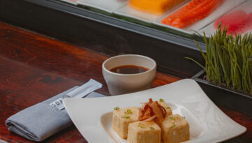 photo of the Agedashi tofu appetizer from Yoshi Zushi - one of the best tofu dishes in Corpus Christi