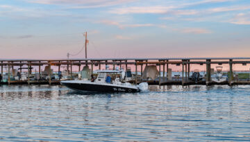 photo of boat slips on Bluffs Landing I the Laguna Madre