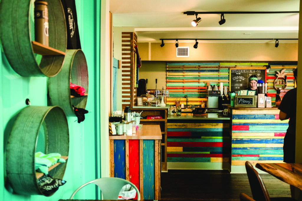 An Island Joe's barista prepares a drink.