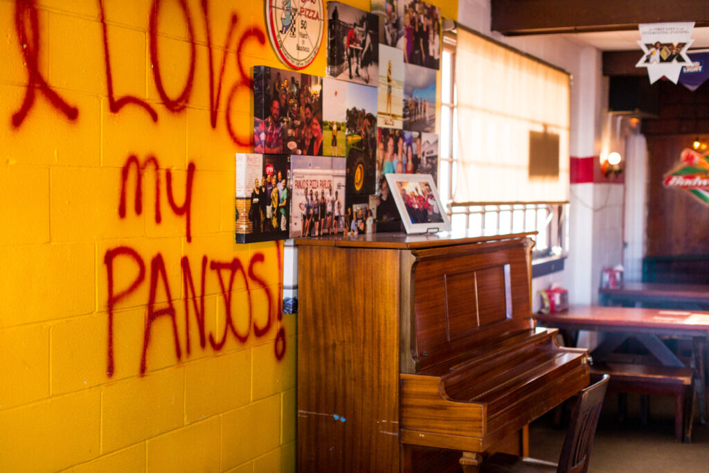 A scene inside Panjo's Pizza in Corpus Christi, Texas. 