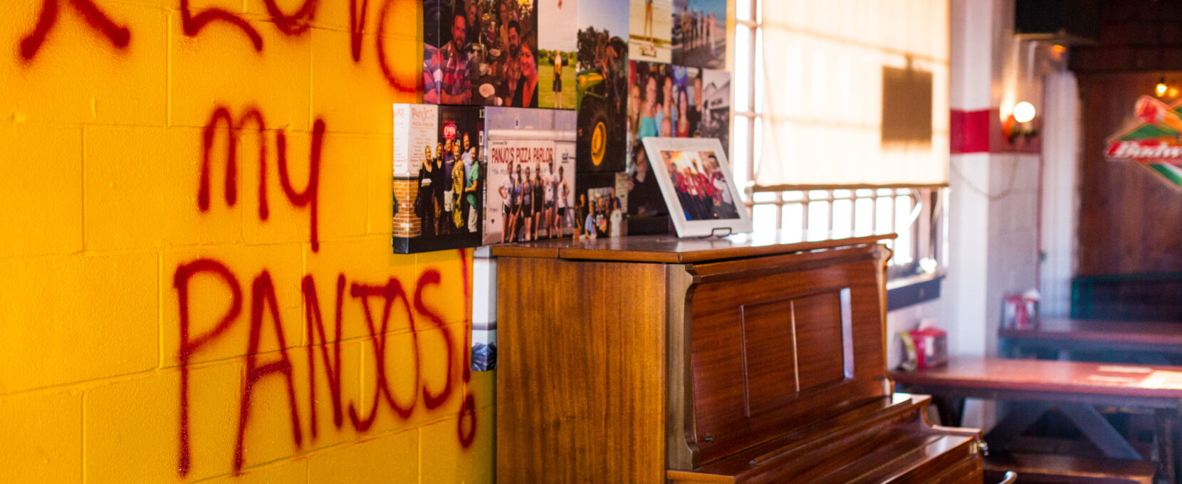 A scene inside Panjo's Pizza in Corpus Christi, Texas.