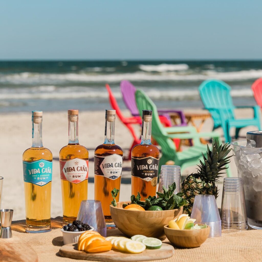 A lineup of rums from Vida Caña Rum.
