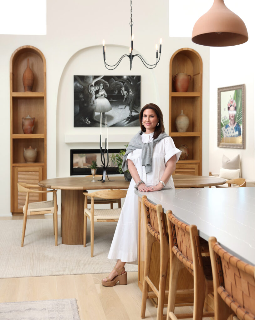 Morgane Blackmon poses in her dining room in Corpus Christi.