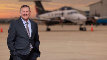 Kevin Smith standing outside at the Corpus Christi International Airport.