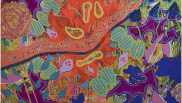 A painting by Leticia Gomez at K Space Contemporary in Corpus Christi.