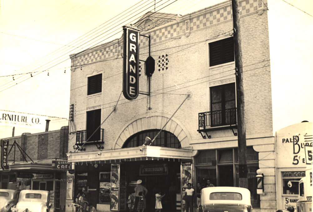 The Grande Theatre on Leopard Street in downtown Corpus Christi, photographed during its early years.