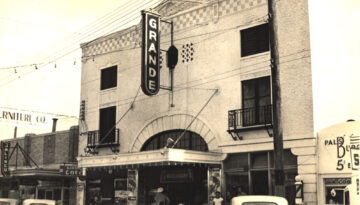 The Grande Theatre on Leopard Street in downtown Corpus Christi, photographed during its early years.